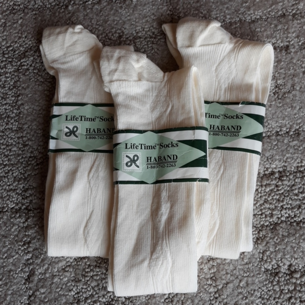 3 Pair Haband Lifetime socks size medium NWOT
